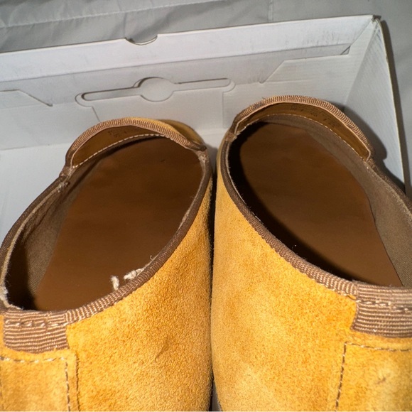 ALDO Brown-Yellow Tanned Suede Men’s Dress Shoes. No lace, slip on Dress Shoes. - Picture 2 of 8
